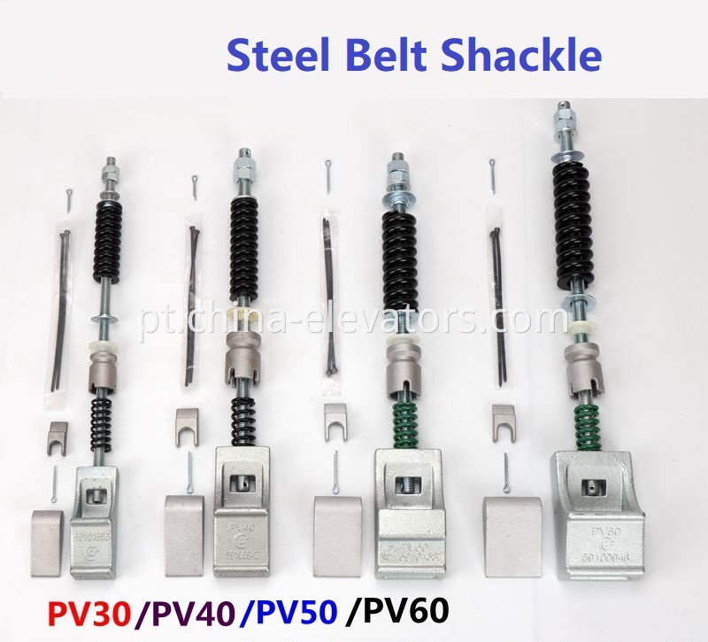Schindler3300 5500 manilha de aço PV40/PV30/PV50/PV60 da correia de 3600 elevadores Schindler3300 5500 3600 Elevator Steel Belt Shackle PV40 / PV30 / PV50 / PV60